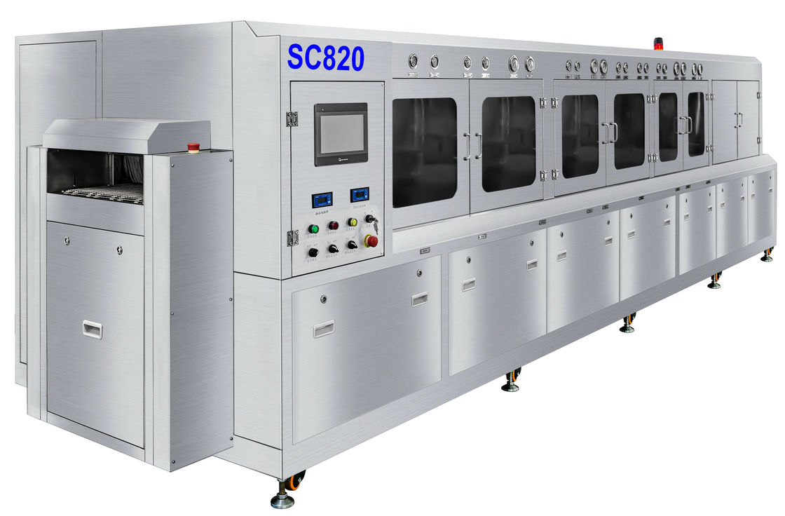 Sus304 Lavatrice chimica a flusso di pacakging a semiconduttore Larghezza netta 600 mm per parti IGBT, IPM e LEADFRAME